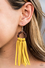 Load image into Gallery viewer, Easy To PerSUEDE - Yellow Earrings