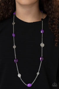 Glossy Glamorous - Purple Necklace