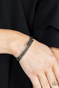 Deco Drama - Black Hinged Bracelet