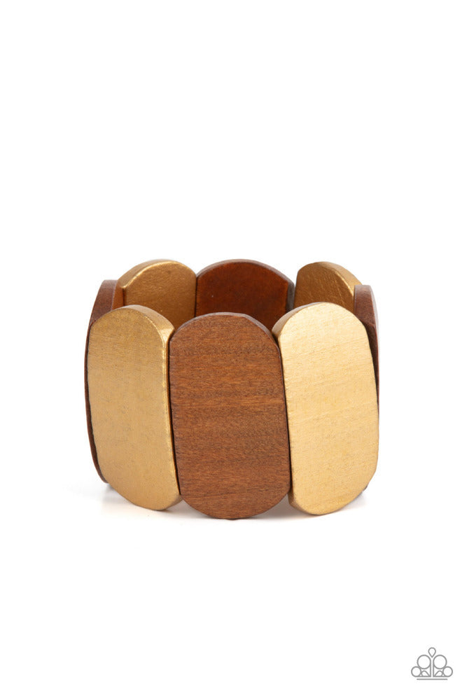 Natural Nirvana - Gold Stretchy Bracelet