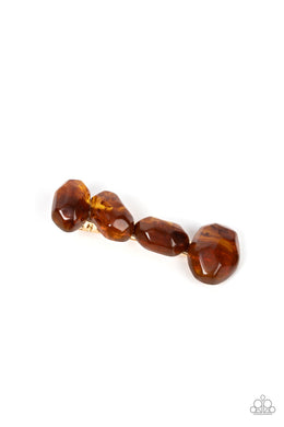 Heart of GEMSTONE - Brown Hair Clip