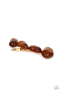 Heart of GEMSTONE - Brown Hair Clip