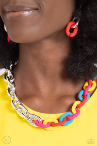 Contrasting Couture - Red Choker Necklace