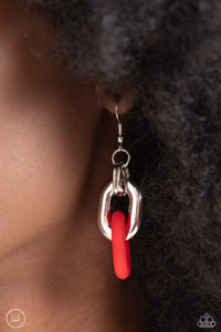 Contrasting Couture - Red Choker Necklace