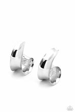 Load image into Gallery viewer, Curly Cadence - Silver Hoop Earrings