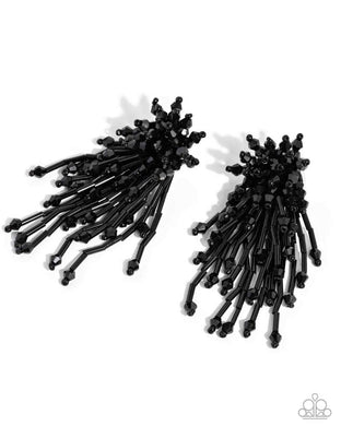 Congratulatory Charm - Black Post Earrings