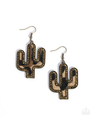 Western Worth - Brass Earrings