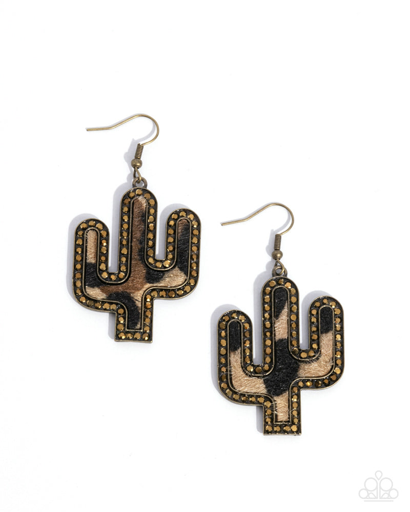 Western Worth - Brass Earrings