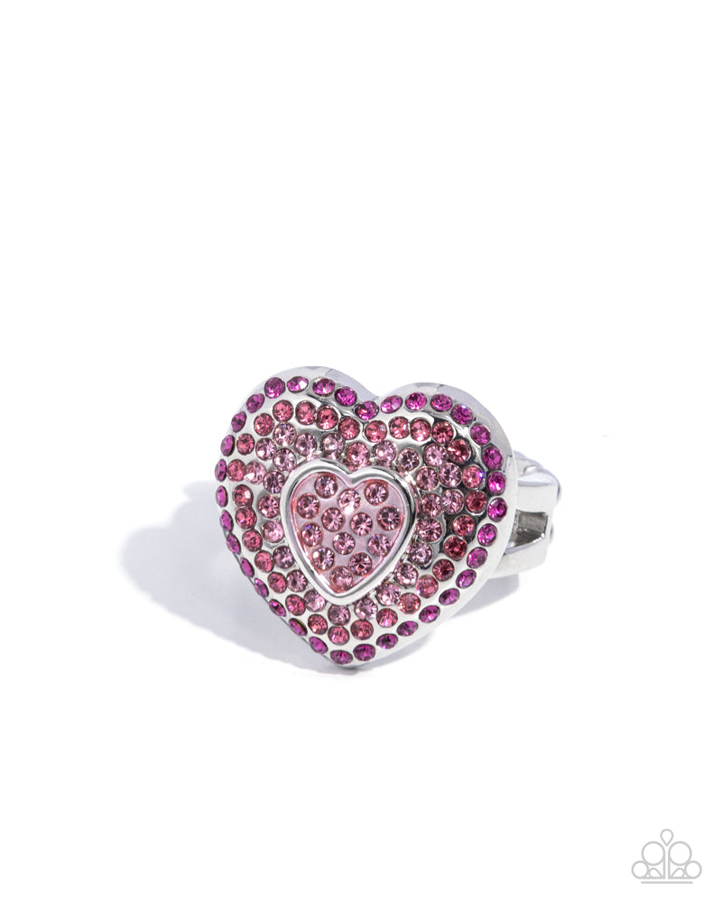 Radiant Resplendence - Pink Dainty Ring