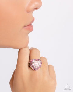 Radiant Resplendence - Pink Dainty Ring