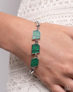 Lined Leisure - Green Bracelet