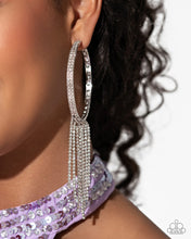 Load image into Gallery viewer, Jaw-Dropping Jubilee - White Hoop Earrings