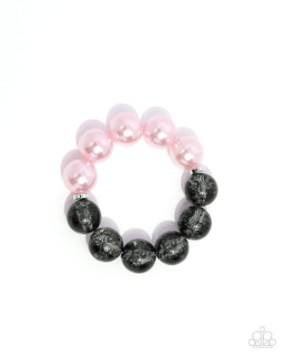 Lacy Leisure - Pink Stretchy Bracelet