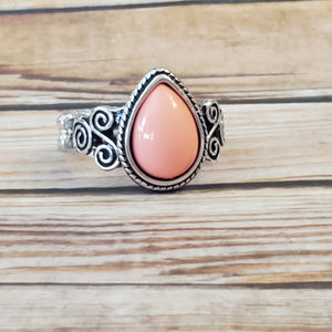 Dreamy Droplets - Orange Dainty Ring