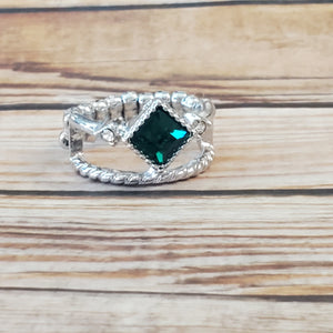 Angling for Attention - Green Dainty Ring