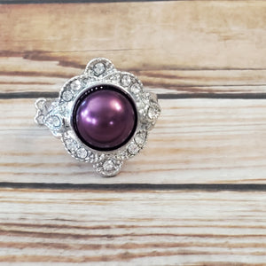 Ornamental Opulence - Purple Dainty Ring