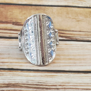 Teeming With Texture - Silver Ring