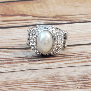 Glittering Go-Getter - White Ring