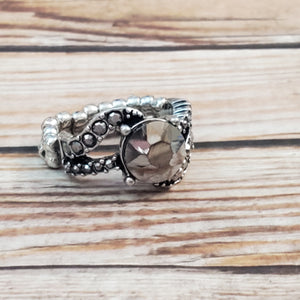 Blockbuster Boom - Silver Dainty Ring