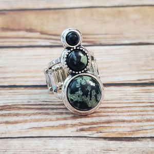 Marbled Magnificence - Green Ring