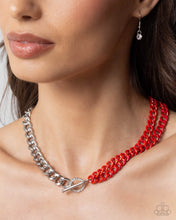 Load image into Gallery viewer, Iridescent Icon - Red Toggle Necklace