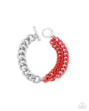 Tourist Twists - Red Toggle Bracelet