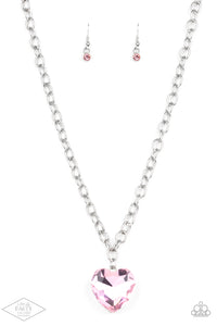 Flirtatiously Flashy - Pink Necklace