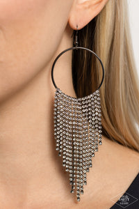 Streamlined Shimmer - Black Gunmetal Earrings