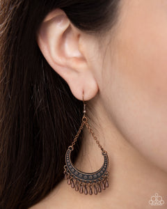 Melodic Moons - Copper Earrings