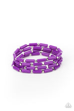 Load image into Gallery viewer, Radiantly Retro - Purple Stretchy Bracelets