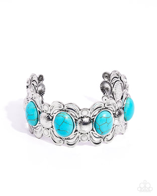 Sandstone Serenade - Blue Cuff Bracelet