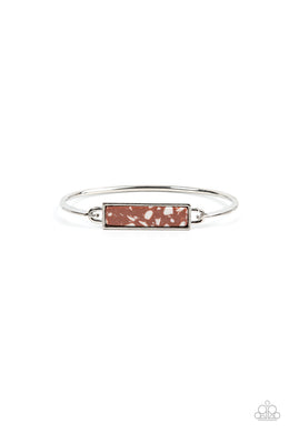 Terrazzo Tarot - Brown Hinged Bracelet