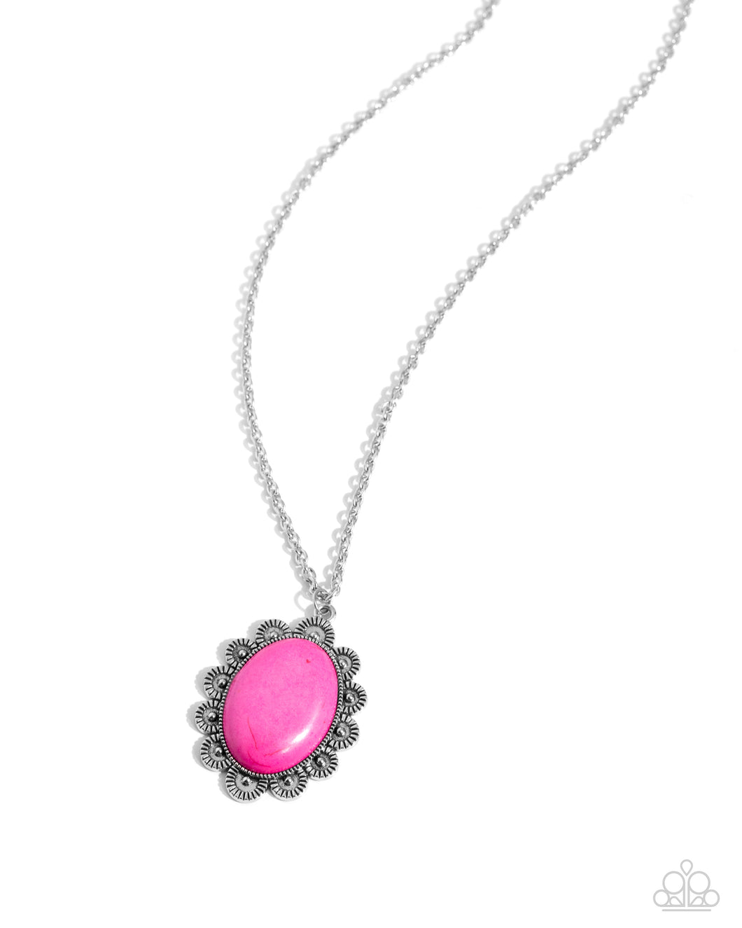 Daisy Dotted Deserts - Pink Necklace