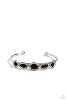 Simmer on GLOW - Black Cuff Bracelet