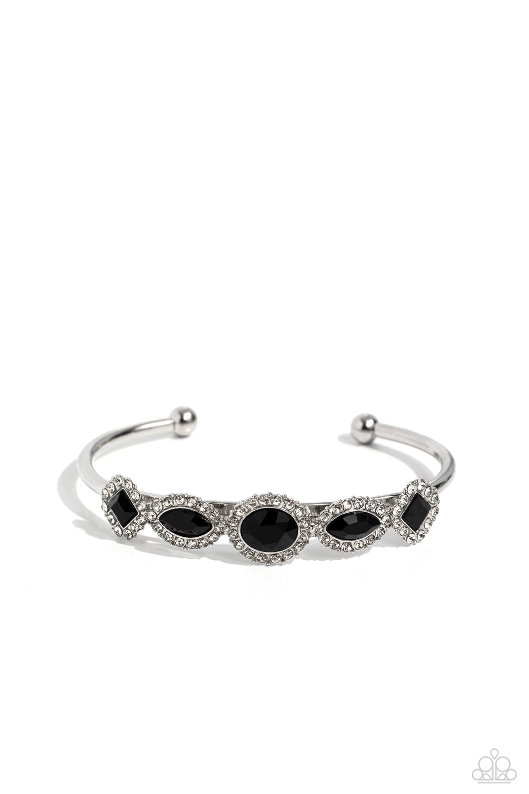 Simmer on GLOW - Black Cuff Bracelet