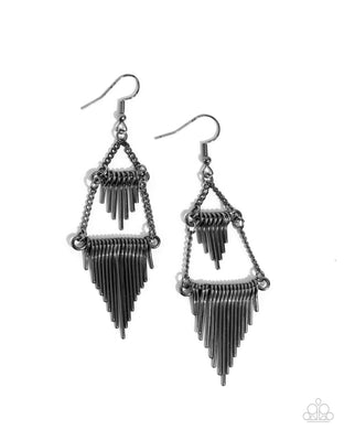 Greco Grotto - Black Gunmetal Earrings