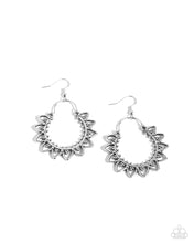 Load image into Gallery viewer, Botanical Tambourine - Silver Earrings