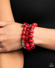 Load image into Gallery viewer, Colorful Charade - Red Bracelet