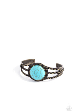 Sandstone Sojourn - Brass Cuff Bracelet