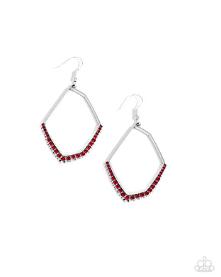 Bent on Success - Red Earrings