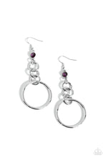 Load image into Gallery viewer, Glitzy Gesture - Purple Earrings