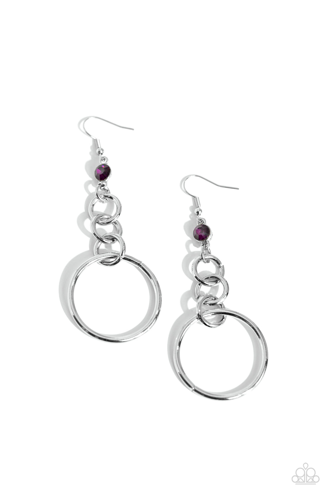 Glitzy Gesture - Purple Earrings