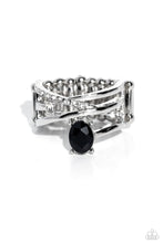 Load image into Gallery viewer, Alternating Allure - Black Ring