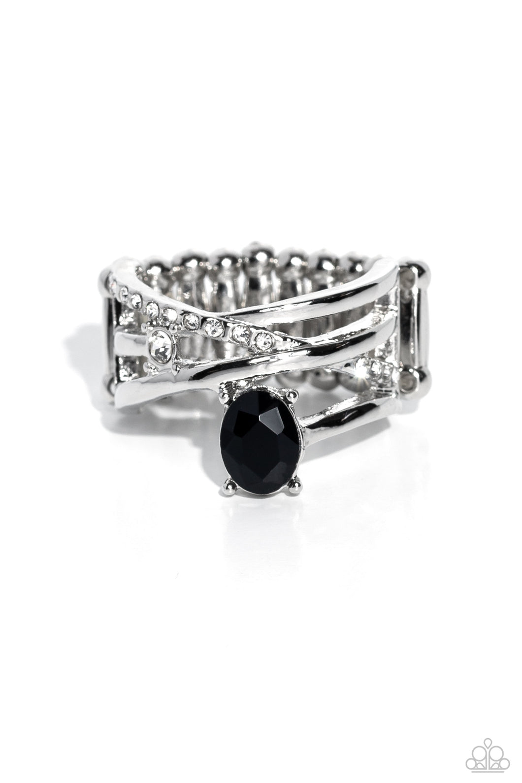 Alternating Allure - Black Ring