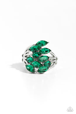 Wave of Whimsy - Green Dainty Ring