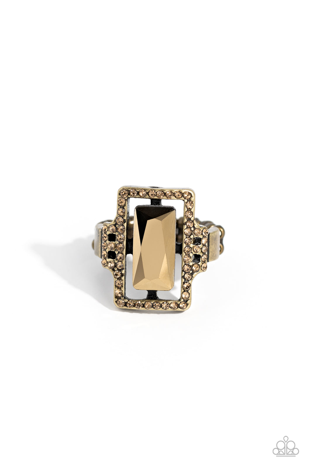 Emerald Elegance - Brass Ring
