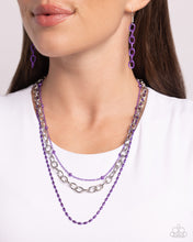 Load image into Gallery viewer, Mardi Gras Mayhem - Purple Necklace