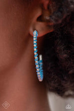 Load image into Gallery viewer, Put a STRING on It - Blue Hoop Earrings