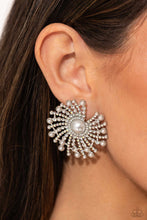 Load image into Gallery viewer, Fancy Fireworks - White Post Earrings