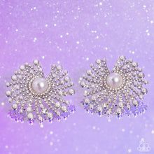 Load image into Gallery viewer, Fancy Fireworks - White Post Earrings